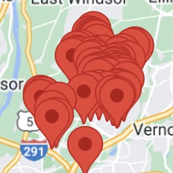 map of recently signed up South Windsor pest control customers